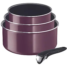 Набір посуду Tefal Ingenio Essential 4 предмети, алюміній, 16 см (1.7 л),  18 см (2.2 л),  20 см (2.7 л), змінна ручка