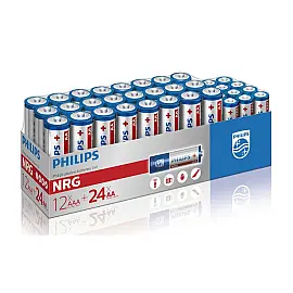 Батарейка Philips Power Alkaline лужна AA+AAA  пак, 24+12