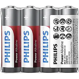 Батарейка Philips Power Alkaline AA лужна плівка, 4 шт
