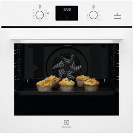Духова шафа Electrolux електрична, 72л, A, пара, дисплей, конвекція, телескопічні напрямні, білий
