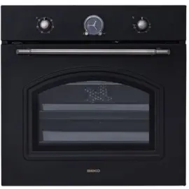 Вбудована електрична духова шафа Beko OIM27201A -Шx60см / 8 реж / 71л. / механіка / ретро дизайн / антрацит
