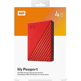 Портативний жорсткий диск WD 4TB USB 3.2 Gen 1 My Passport Red