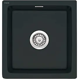 Мийка кухонна Deante Sabor, кераміка, квадрат, без крила, 450х478х217мм, чаша - 1, врізна+накладна, чорний