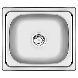 Мийка кухонна Deante Doppio, нерж.сталь, прямокут., без крила, 480х430х175мм, чаша - 1, накладна, нерж.