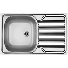 Мийка кухонна Deante Tango, нерж.сталь, прямокут., з крилом, 800х500х160мм, чаша - 1, накладна, нерж.