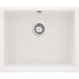 Мийка кухонна Deante Corda, граніт, квадрат, без крила, 550х460х204мм, чаша - 1, врізна, алебастр