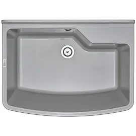 Мийка кухонна Deante Garden, полістирол, прямокут., без крила, 610х445х302мм, чаша - 1, до стіни, сірий