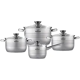 Набір посуду каструлі та ковшик з нержавіючої сталі Bohmann BH 1528