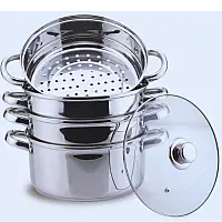 Пароварка - Мантоварка з нержавіючої сталі 8,2 л. 28 см. Bohmann BH 3219