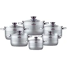 Набор кастрюль с крышками  Bohmann BH 1512 нержавеющая сталь