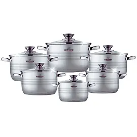 Набір каструль з кришками Bohmann BH 1512 нержавіюча сталь