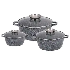 Набір каструль Bohmann BH 6036 CRM з гранітним антипригарним покриттям