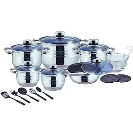 Набір каструль з нержавіючої сталі сковорода з мармуровим покриттям 20 пред. Bohmann BH 2000 MRB