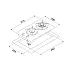 Поверхность газовая домино Minola MGG 31263 BL