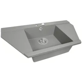 Мойка кухонная гранитная Perfelli MAJESTIC TGM 1251-96 GREY METALLIC