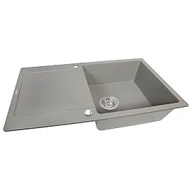 Мойка кухонная гранитная Perfelli VILLA PGV 1141-86 GREY METALLIC