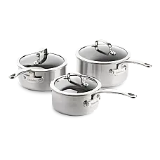 Набір ковшів з кришками GreenPan Premiere, 16 / 18 / 20 см, 1.6 / 2,1 / 3,1 л з керамічним покриттям (CC003822-001)