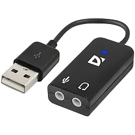 Кабель DEFENDER Audio USB 2х3.5мм перехідник