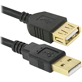 Кабель DEFENDER USB02-06PRO USB2.0 AM-AF 1.8м, 2фер, blister