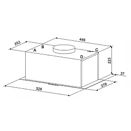 Витяжка Eleyus UNIA 800 LED 52 WH