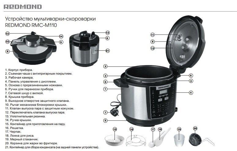 Мультиварка Скороварка Redmond RMC-M110