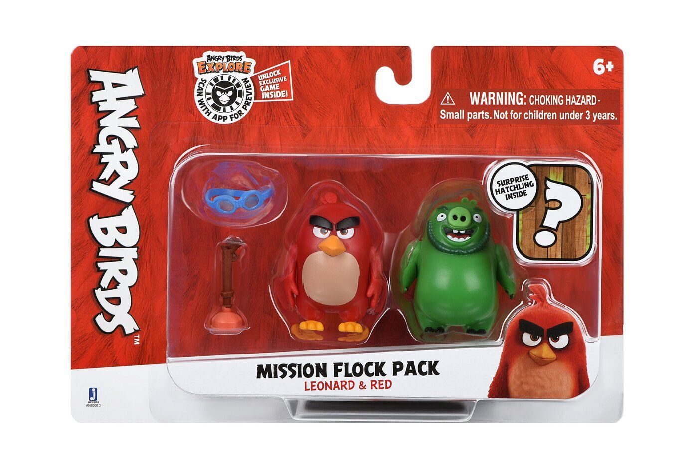 Игровая фигурка Jazwares Angry Birds ANB Mission Flock Ред и Леонард